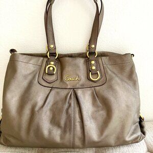 Coach - Ashley Metallic Leather Handbag